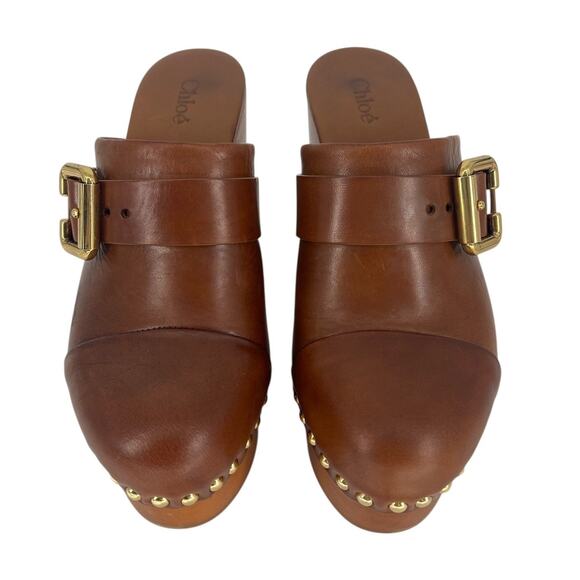 Chloe Jeanette Studded Platform Clogs - Picture 7 of 16